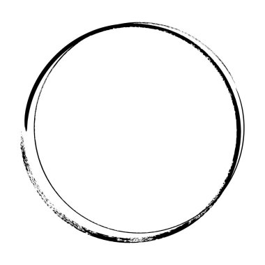 Çember çerçeve simgesi, grunge element sınır arkaplan şeması tasarım çizimi için dekoratif karalama şablonu