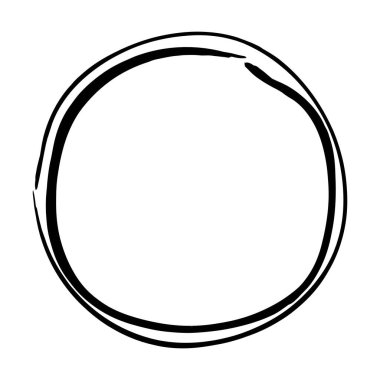 Çember çerçeve simgesi, grunge element sınır arkaplan şeması tasarım çizimi için dekoratif karalama şablonu