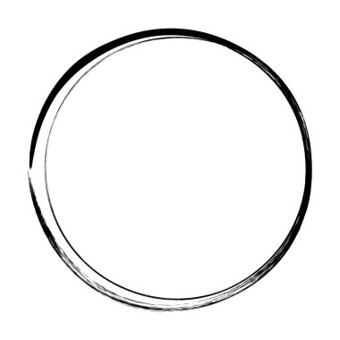 Çember çerçeve simgesi, grunge element sınır arkaplan şeması tasarım çizimi için dekoratif karalama şablonu