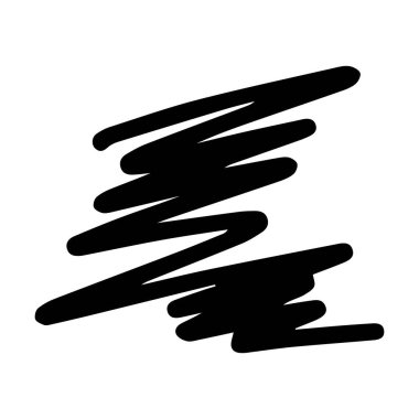 Scribble fırça soyut ögesi, kömür çarpması kıvrımlı çizgi arkaplan tasarımı için çizim 