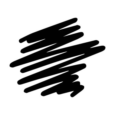 Scribble fırça soyut ögesi, kömür çarpması kıvrımlı çizgi arkaplan tasarımı için çizim 