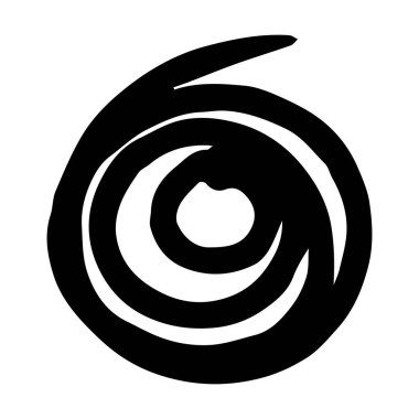 Scribble fırça soyut ögesi, kömür çarpması kıvrımlı çizgi arkaplan tasarımı için çizim 