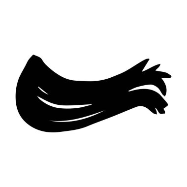 Arkaplan tasarımı için Scribble fırça vuruş ögesi, soyut kömür kıvrımlı çizgi çizimi çizimi