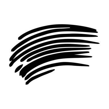 Arkaplan tasarımı için Scribble fırça vuruş ögesi, soyut kömür kıvrımlı çizgi çizimi çizimi