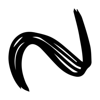 Arkaplan tasarımı için Scribble fırça vuruş ögesi, soyut kömür kıvrımlı çizgi çizimi çizimi