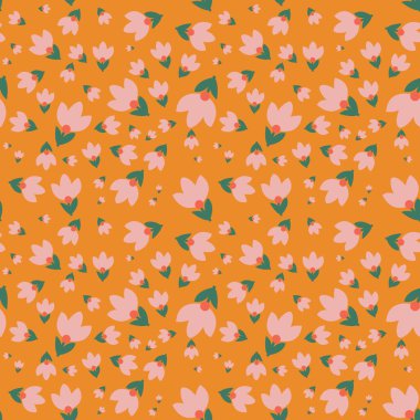 Kusursuz çiçek desenli element vektörü şekil karalama çiçek soyut doku ve kumaş arkaplan illüstrasyonu