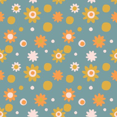 Kusursuz çiçek desenli element vektörü şekil karalama çiçek soyut doku ve kumaş arkaplan illüstrasyonu