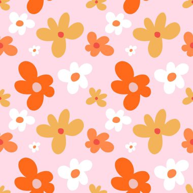 Kusursuz çiçek desenli element vektörü şekil karalama çiçek soyut doku ve kumaş arkaplan illüstrasyonu