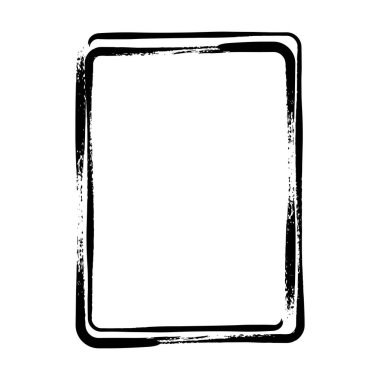 Vektör illüstrasyonunda tasarım için çerçeve kenarlığı eğimli grunge şekil simgesi, dikey dikdörtgen dekoratif karalama ögesi