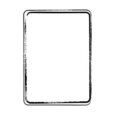 Vektör illüstrasyonunda tasarım için çerçeve kenarlığı eğimli grunge şekil simgesi, dikey dikdörtgen dekoratif karalama ögesi