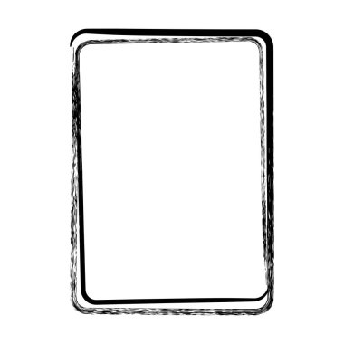 Vektör illüstrasyonunda tasarım için çerçeve kenarlığı eğimli grunge şekil simgesi, dikey dikdörtgen dekoratif karalama ögesi