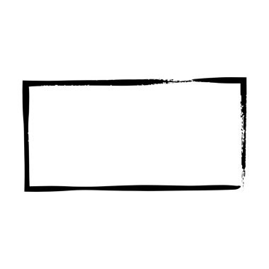 Vektör illüstrasyonunda tasarım için çerçeve dikdörtgen dış sınır grunge şekil simgesi, dikey, dikdörtgen dekoratif karalama ögesi