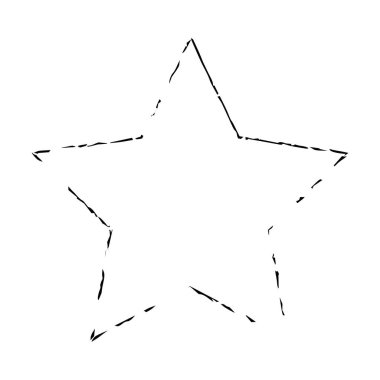 Yıldız grunge çerçeve sınır el çizimi vektör şekil simgesi vektör illüstrasyonunda tasarım için dekoratif klasik karalama ögesi için