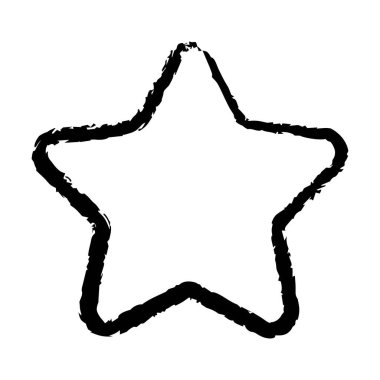 Yıldız grunge çerçeve sınır el çizimi vektör şekil simgesi vektör illüstrasyonunda tasarım için dekoratif klasik karalama ögesi için