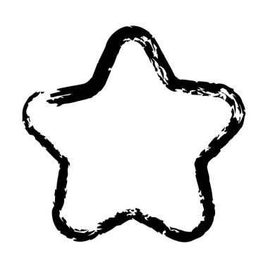 Yıldız grunge çerçeve sınır el çizimi vektör şekil simgesi vektör illüstrasyonunda tasarım için dekoratif klasik karalama ögesi için