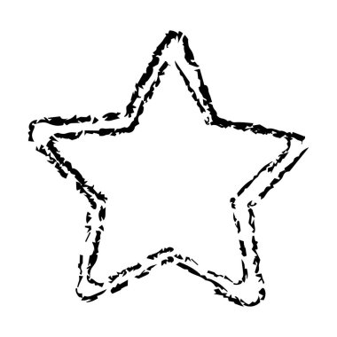 Yıldız grunge çerçeve sınır el çizimi vektör şekil simgesi vektör illüstrasyonunda tasarım için dekoratif klasik karalama ögesi için