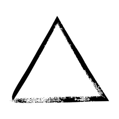 Vektör çiziminde tasarım için dekoratif klasik karalama için üçgen grunge desen çerçeve çerçeve şekil simgesi