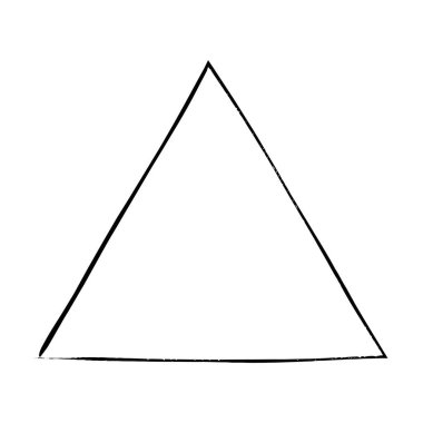 Vektör çiziminde tasarım için dekoratif klasik karalama için üçgen grunge desen çerçeve çerçeve şekil simgesi