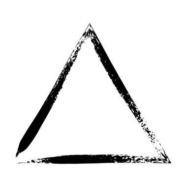 Vektör çiziminde tasarım için dekoratif klasik karalama için üçgen grunge desen çerçeve çerçeve şekil simgesi