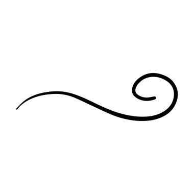 El çizimi kıvrımlı ikon vektör illüstrasyonu, boya fırçası tasarım elementi swoosh, swoosh altı çizili kıvrımlı kıvrımlı çizim çizimi 