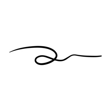 El çizimi kıvrımlı ikon vektör illüstrasyonu, boya fırçası tasarım elementi swoosh, swoosh altı çizili kıvrımlı kıvrımlı çizim çizimi 