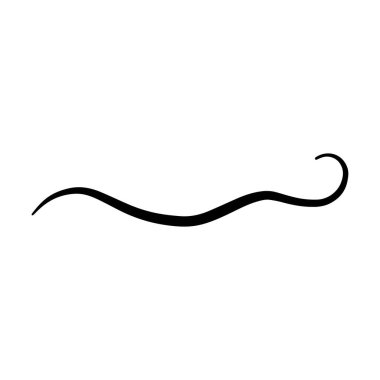 El çizimi kıvrımlı ikon vektör illüstrasyonu, boya fırçası tasarım elementi swoosh, swoosh altı çizili kıvrımlı kıvrımlı çizim çizimi 