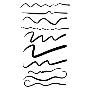 El çizimi kıvrımlı ikon vektör illüstrasyonu, boya fırçası tasarım elementi swoosh, swoosh altı çizili kıvrımlı kıvrımlı çizim çizimi 