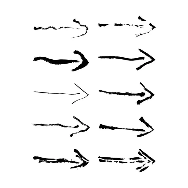 Icône Symbole Flèche Élément Vectoriel Texture Grunge Illustration Symbole Direction — Image vectorielle