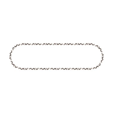 Grunge çerçeve dikdörtgen dalga anahat uzatılmış doku element kenar şekil simgesi, vektör illüstrasyonunda tasarım için dekoratif karalama