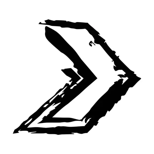 Simbol Săgeată Element Vectorial Textura Grunge Ilustrație Simbol Pentru Design — Vector de stoc