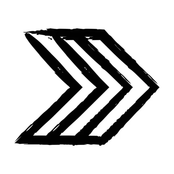 Simbol Săgeată Element Vectorial Textura Grunge Ilustrație Simbol Pentru Design — Vector de stoc