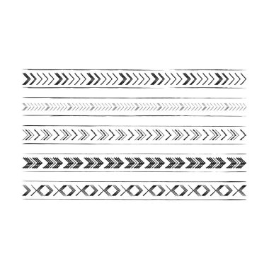 Desen kenarlığı soyut çerçeve bölücüsü, vektör illüstrasyonunda tasarım için dekoratif klasik karalama ögesi için yatay çizgi vektör şekil simgesi