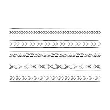 Desen kenarlığı soyut çerçeve bölücüsü, vektör illüstrasyonunda tasarım için dekoratif klasik karalama ögesi için yatay çizgi vektör şekil simgesi