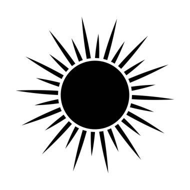 Güneş simgesi, vektör sembolü çizim ögesi