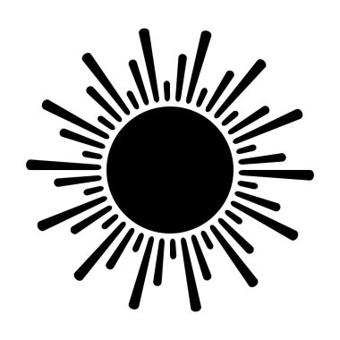 Güneş simgesi, vektör sembolü çizim ögesi