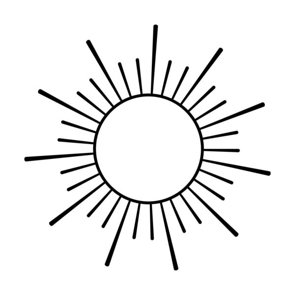 Sun icon, vector symbol illustration element