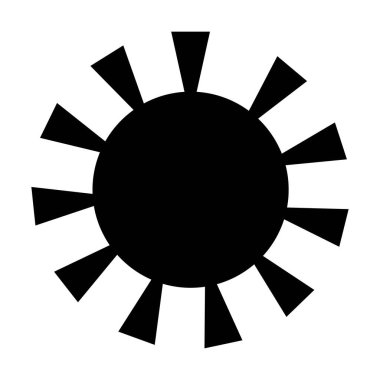 Güneş simgesi kırpma, vektör gösterim ögesi