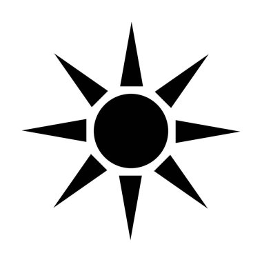 Güneş simgesi kırpma, vektör gösterim ögesi