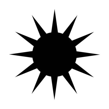 Güneş simgesi kırpma, vektör gösterim ögesi