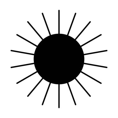 Güneş simgesi kırpma, vektör gösterim ögesi