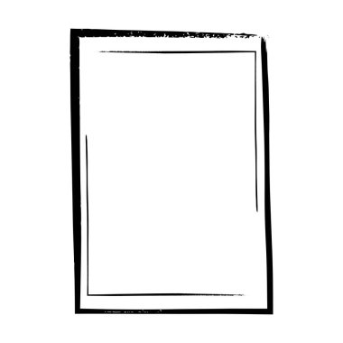 Vektör illüstrasyonunda tasarım için dekoratif klasik karalama ögesi için çerçeve kenarlığı grunge dokusu, şekil simgesi