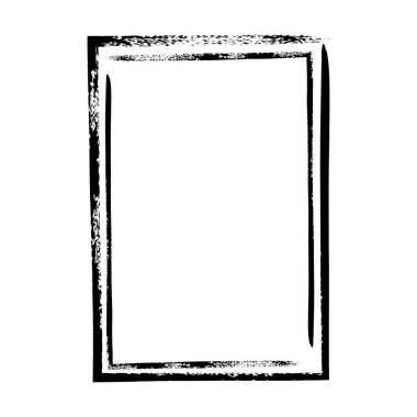 Vektör illüstrasyonunda tasarım için dekoratif klasik karalama ögesi için çerçeve kenarlığı grunge dokusu, şekil simgesi
