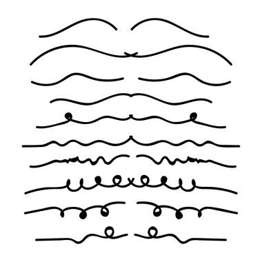 El çizimi kıvrımlı ayırıcı ikon vektör çizimi tasarım elementi swish, swoosh altı çizili kıvrımlı kıvrımlı çizgili çizgili çizgi