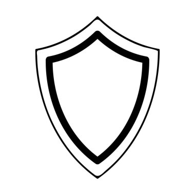 Çerçeve kalkanı simgesi ögesi, ana sınır grunge şekil simgesi, vektör çiziminde tasarım için dekoratif karalama