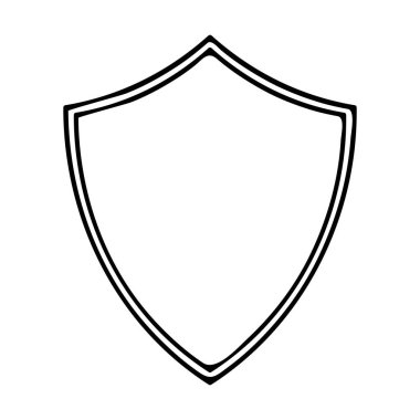 Çerçeve kalkanı simgesi ögesi, ana sınır grunge şekil simgesi, vektör çiziminde tasarım için dekoratif karalama