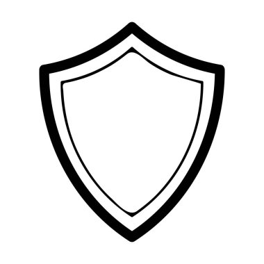 Çerçeve kalkanı simgesi ögesi, ana sınır grunge şekil simgesi, vektör çiziminde tasarım için dekoratif karalama