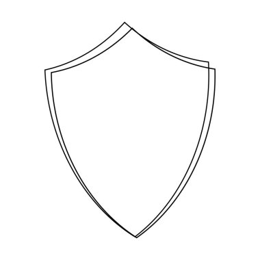 Çerçeve kalkanı simgesi ögesi, ana sınır grunge şekil simgesi, vektör çiziminde tasarım için dekoratif karalama