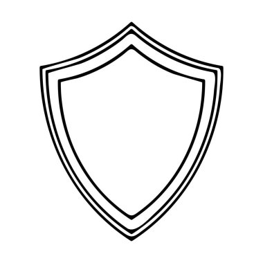 Çerçeve kalkanı simgesi ögesi, ana sınır grunge şekil simgesi, vektör çiziminde tasarım için dekoratif karalama