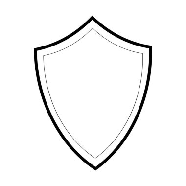 Çerçeve kalkanı simgesi ögesi, ana sınır grunge şekil simgesi, vektör çiziminde tasarım için dekoratif karalama