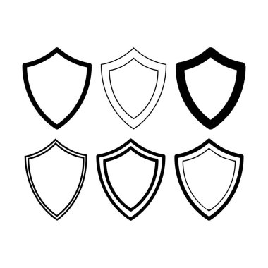 Çerçeve kalkanı simgesi ögesi, ana sınır grunge şekil simgesi, vektör illüstrasyonunda tasarım için dekoratif karalama